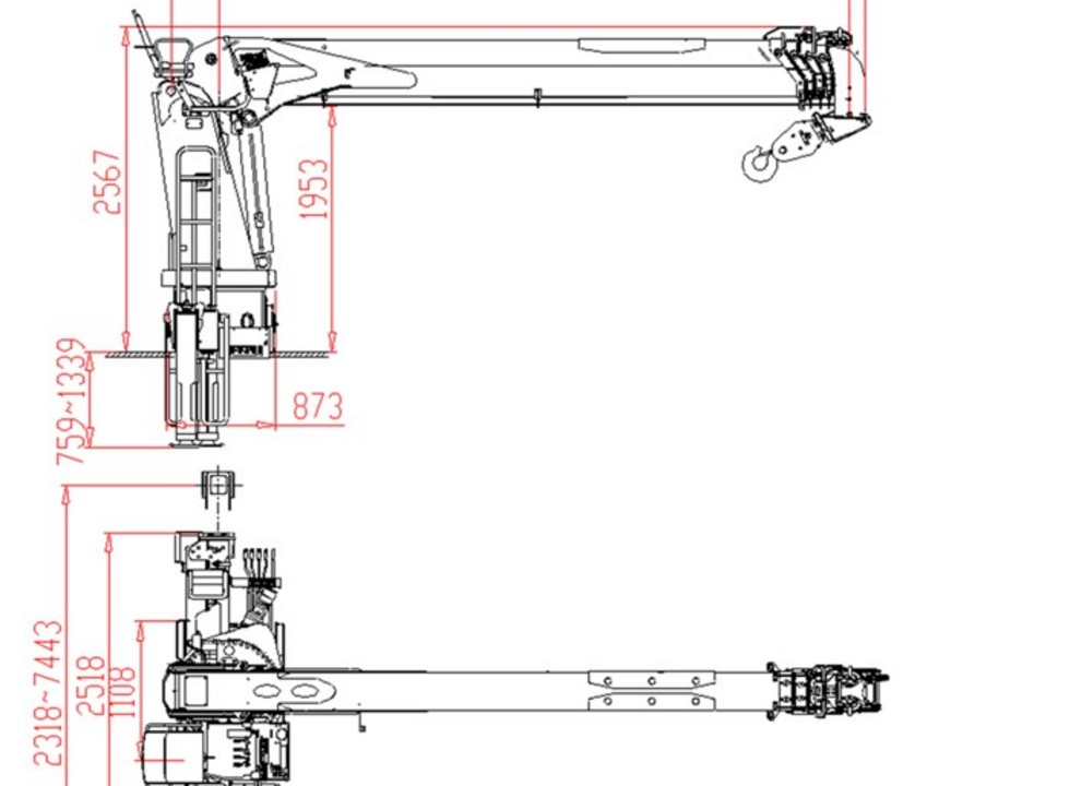 Бортовой грузовик с КМУ на 8 тонн на шасси ISUZU GIGA 4×2
